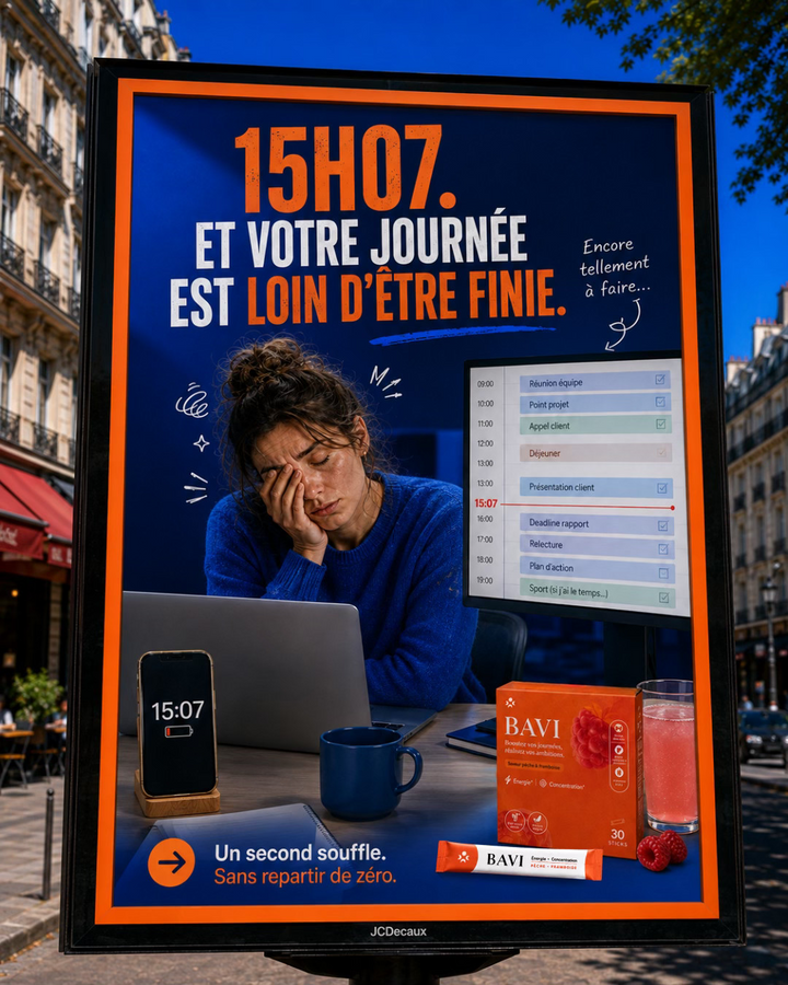 Femme active ressentant une baisse de concentration au travail l’après-midi