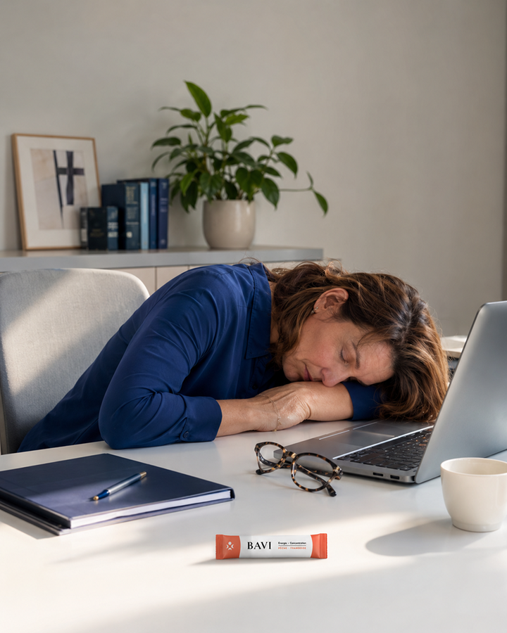Scène de travail l’après-midi illustrant une baisse d’énergie avec BAVI